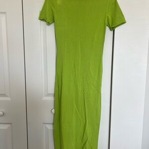 Lime Green Short Sleeve knit Dress size small